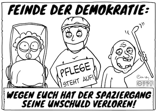 Cartoon: Feinde der Demokratie (medium) by Cory Spencer tagged covid,covid19,corona,spaziergang,demo,cdu,spd,afd,gruene,dielinke,bundestag,bundesregierung,brd,deutschland,diktatur,tyrannei,politik,gesundheit,demokratie