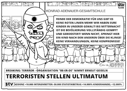 Cartoon: Staatsterrorismus (medium) by Cory Spencer tagged covid,covid19,impfpflicht,impfzwang,zwangsimpfung,impfung,bundesregierung,olafscholz,fdp,spd,cdu,gruene,linke,afd,corona,impfen,impfstoff,terrorismus,terror,staatsterror,brd,regierung,bundestag,ccbyndnc