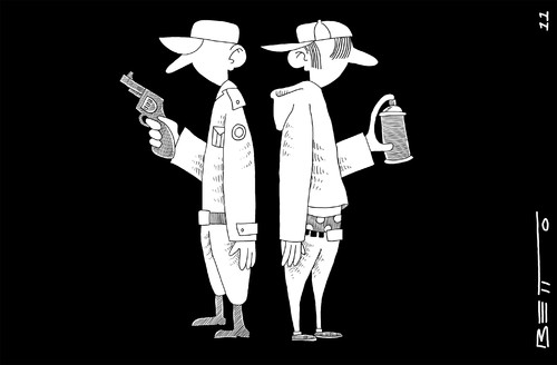 Cartoon: Duelo (medium) by BETTO tagged duelo
