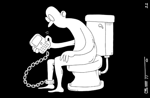 Cartoon: Esclavos (medium) by BETTO tagged tecnologia