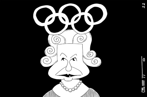 Cartoon: Queen Elizabeth (medium) by BETTO tagged olimpicos