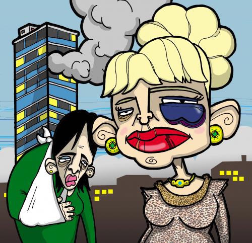 Cartoon: Black eye (medium) by GrahamFox tagged domestic,violence