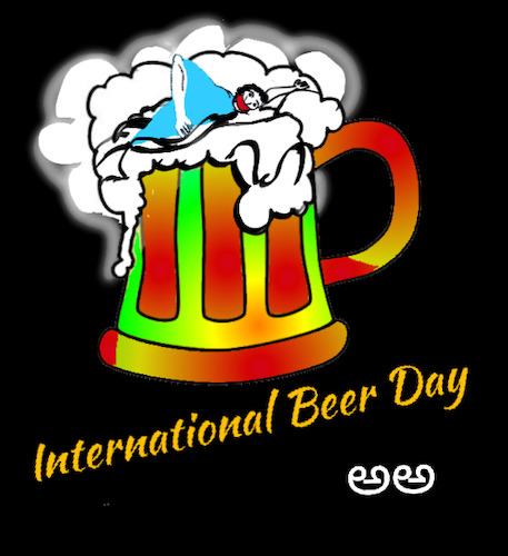 Cartoon: International Beer Day (medium) by APPARAO ANUPOJU tagged beer,day