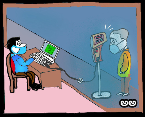 Cartoon: Temperatur Recorording (medium) by APPARAO ANUPOJU tagged temperature,recording