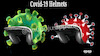 Cartoon: Corona Helmets. (small) by APPARAO ANUPOJU tagged corona,helmets