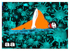 Cartoon: Man Swimming in Corona sea (small) by APPARAO ANUPOJU tagged man,swimming,corona
