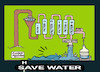 Cartoon: Water in treatment plants (small) by APPARAO ANUPOJU tagged water,treatment,plant
