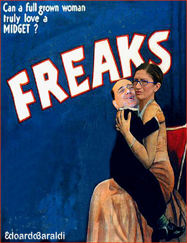 Cartoon: FREAKS (medium) by edoardo baraldi tagged berlusconi,gelmini,universita