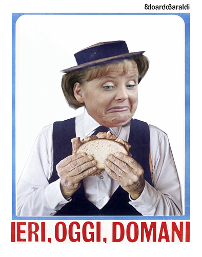 Cartoon: merkel (medium) by edoardo baraldi tagged merkel,bce,europa