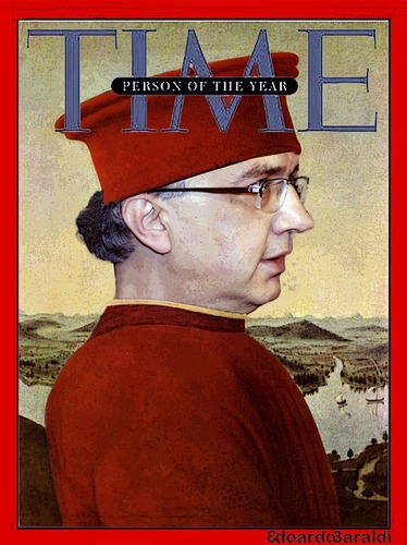 Cartoon: UOMO DEL 2010 (medium) by edoardo baraldi tagged marchionne,fiat