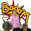 Cartoon: EUROBOOM (small) by edoardo baraldi tagged merkel,sarkozy,euro,default