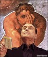 Cartoon: il giorno del giudizio (small) by edoardo baraldi tagged berlusconi,sfiducia,michelangelo