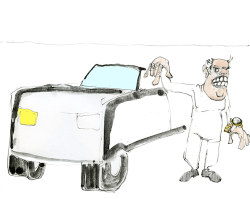 Cartoon: alles neu (medium) by herranderl tagged auto,zähne,uhr