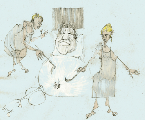 Cartoon: Feindbild-Design (medium) by herranderl tagged wohlstand,krüppel