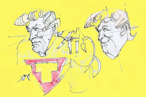 Cartoon: male dicere (medium) by herranderl tagged trump,mueller,report