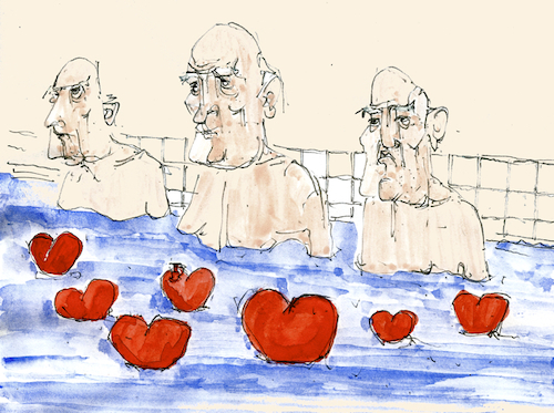 Cartoon: nachmittags am Pool (medium) by herranderl tagged afternoon,pool