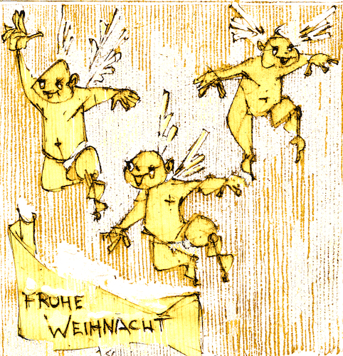 Cartoon: x-mas (medium) by herranderl tagged weihnachten,christmas,engel,frohe