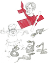 Cartoon: Draufsicht (small) by herranderl tagged seehofer,horst,angela,merkel,cdu