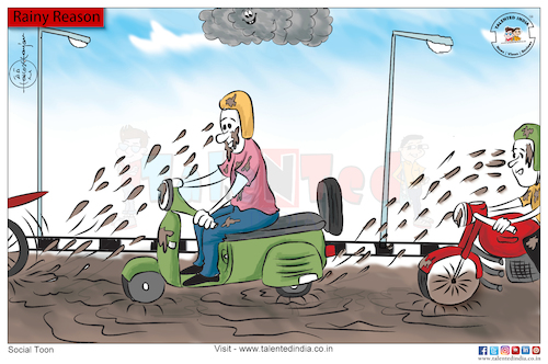 Cartoon On Monsoon 27 June 18 By Talented India | Politics Cartoon |  TOONPOOL