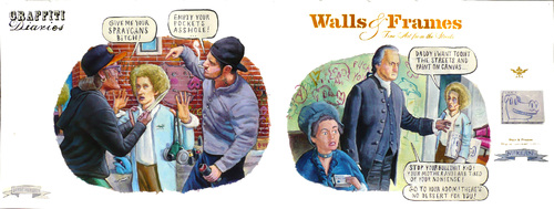 Cartoon: WALLS AND FRAMES (medium) by MISTER KERN tagged mozart,grotesque,medieval,epic,kern,mister,mrkern,funny,humor