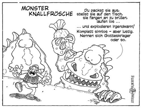 Cartoon: Monster Knallfrösche (medium) by FliersWelt tagged monster,gotteskrieger