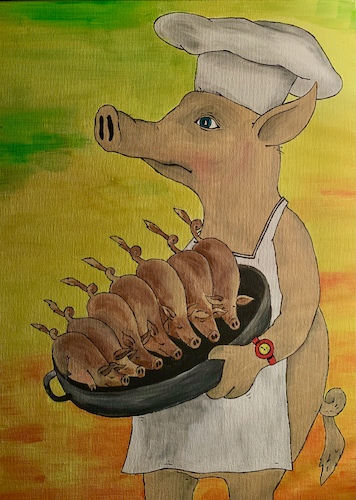 Cartoon: Rooh Bon Apettit (medium) by Barcarole tagged pig