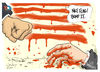 Cartoon: Obama Flag (small) by Goodwyn tagged flag,american,embassy,obama,election,blood