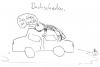 Cartoon: Dachschaden (small) by Der Apfel tagged unfall,auto