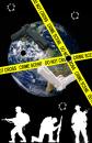 Cartoon: Crime Scene (small) by Finn tagged crime,scene,investigation,war,gun,world