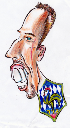 Cartoon: Ribery (medium) by bebetokaspi tagged franck,ribery