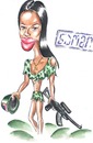 Cartoon: Naomi Campbell (small) by bebetokaspi tagged campbell