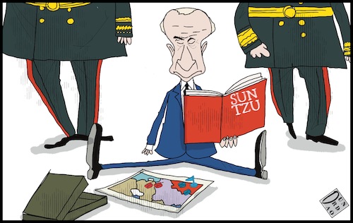Cartoon: Arte della guerra (medium) by Christi tagged putin,russia,ucraina,guerra,cremlino