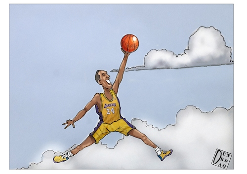 Cartoon: Black Mamba (medium) by Christi tagged kobe,black,mamba,basket,nba