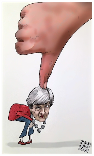 Cartoon: Brexit (medium) by Christi tagged brecht,may