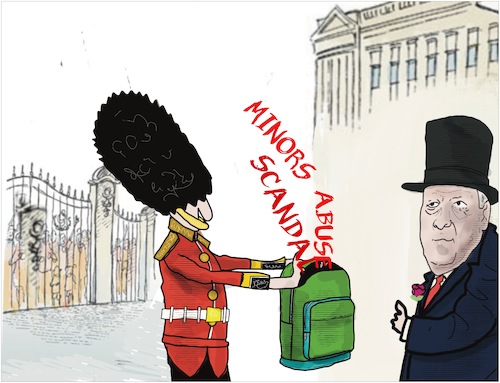 Cartoon: Il principe della vergogna (medium) by Christi tagged principe,andrea,londra,corona,inglese