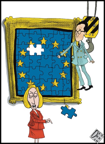 Cartoon: Quadro europeo in crisi (medium) by Christi tagged quadro,europeo,polonia,varsavia,ursula