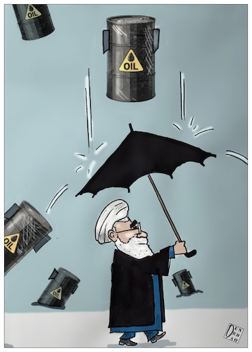 Cartoon: Rouhani ejects accusation (medium) by Christi tagged iran,rouhani,usa