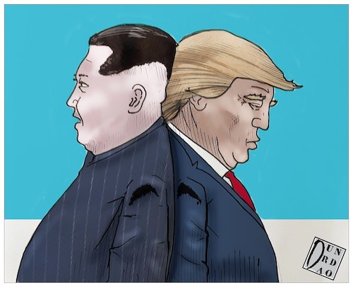 Cartoon: second round (medium) by Christi tagged trump,kim