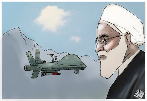 Cartoon: tensione Usa-Iran (medium) by Christi tagged usa,trump,iran