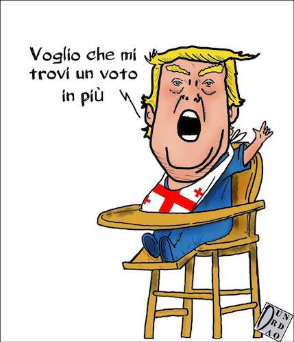 Cartoon: Trump (medium) by Christi tagged trump,georgia,elezioni,usa,bambino