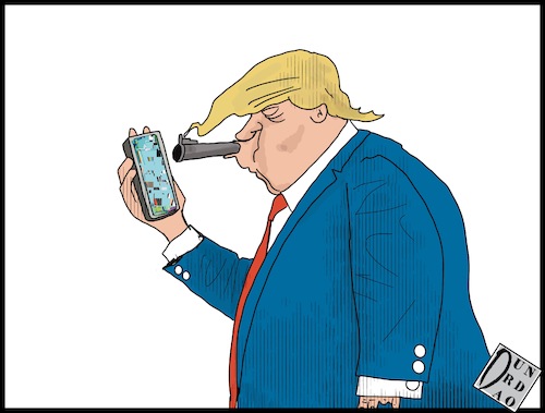 Cartoon: Truth (medium) by Christi tagged trump,social,media,truth,america