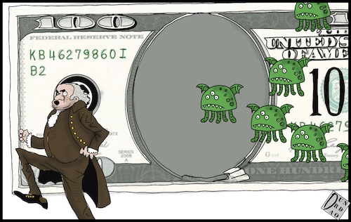 Cartoon: Variante omicron (medium) by Christi tagged finanza,borse,mercati,europei,europa