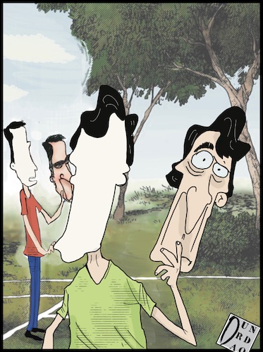 Cartoon: Via la maschera (medium) by Christi tagged maschera,ftp,italia,via,la