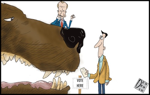 Cartoon: Voto intelligente (medium) by Christi tagged russia,elezioni,putin,stampa,bavaglio