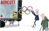 Cartoon: Boycott (small) by Christi tagged usa,olimpiadi,invernali,pechino,boicottaggio