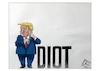 Cartoon: Donald Trump dimesso (small) by Christi tagged trump,mask,covid,white,house,idiot