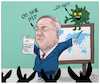 Cartoon: Pompeo si contraddice (small) by Christi tagged pompeo,whuan,coronavirus,cina,usa