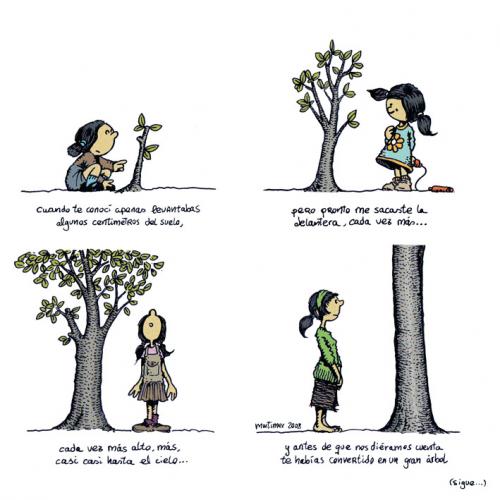 Cartoon: Abraza arboles 1 de 4 (medium) by mortimer tagged mortimer,mortimeriadas,cartoon,arbol,treebeing,deforestation,tree,hugger,abraza,arboles,abrazarboles,comic,ecologia