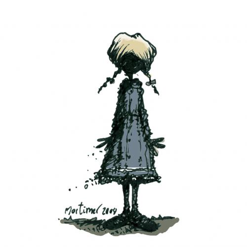 Cartoon: Gothic Girl (medium) by mortimer tagged gothic,emo,girl,mortimer,mortimeriadas,terror,dark