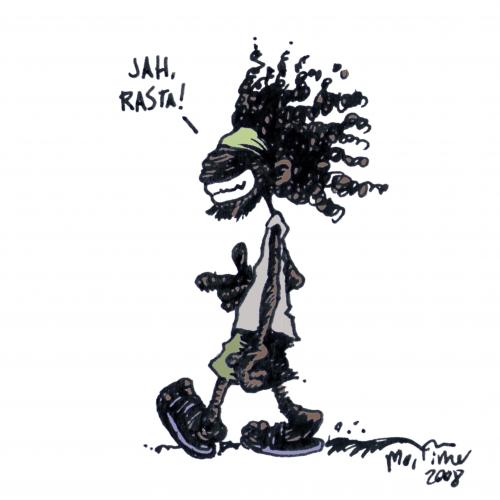 Jah rasta By mortimer | Media & Culture Cartoon | TOONPOOL